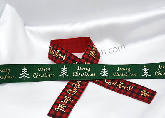 Εξατομικευμένη SGS κορδέλλα σατέν Χριστουγέννων πολυεστέρα Washable