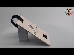 Δείτε Προσαρμοσμένο ανάγλυφο λογότυπο Επωνυμίας Κρεμάστε ετικέτες ανακυκλωμένο χαρτί για επίδειξη ρούχων