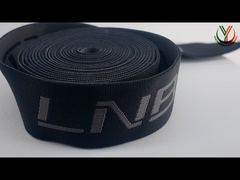 Παρουσιάζουμε ευρύ διπλό πλευρικό λογότυπο Jacquard ελαστική ταινία για ρούχα Custom 40mm για εσάς