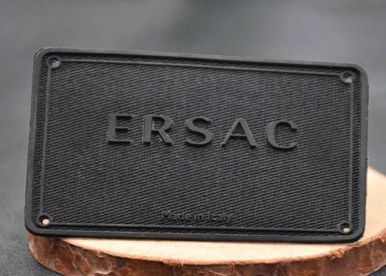 Υφαμένες Twill ετικέτες μεταφοράς θερμότητας υφάσματος που προσαρμόζονται με τα τυπωμένα λογότυπα σιλικόνης