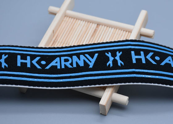 ελαστική ζώνη μη ολίσθησης βαμβακιού 40mm με το τυπωμένο λογότυπο σιλικόνης