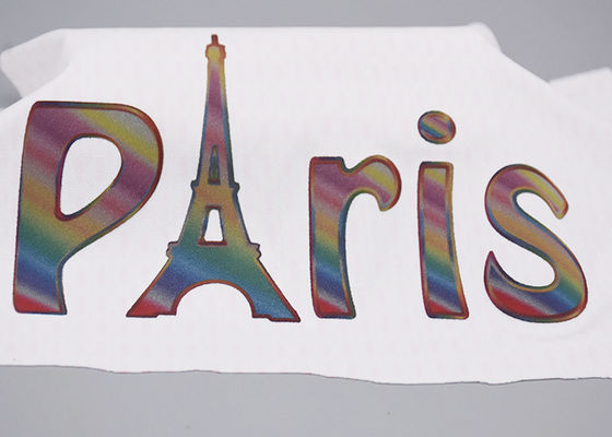 Γράφοντας ετικέτες ιματισμού μεταφοράς θερμότητας ταινιών που προσαρμόζονται ζωηρόχρωμες