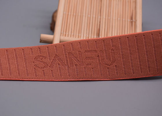 25mm ανακυκλωμένο Jacquard ελαστικό με την ενιαία πλευρά για το ένδυμα