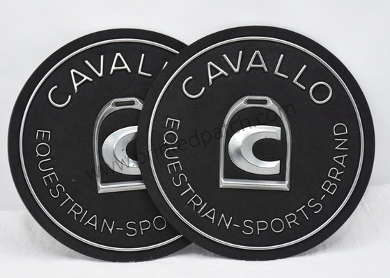 2mm ασημένια αποτυπωμένη σε ανάγλυφο TPU ετικέτα σουέτ μπαλωμάτων OEKO μαύρη τρισδιάστατη